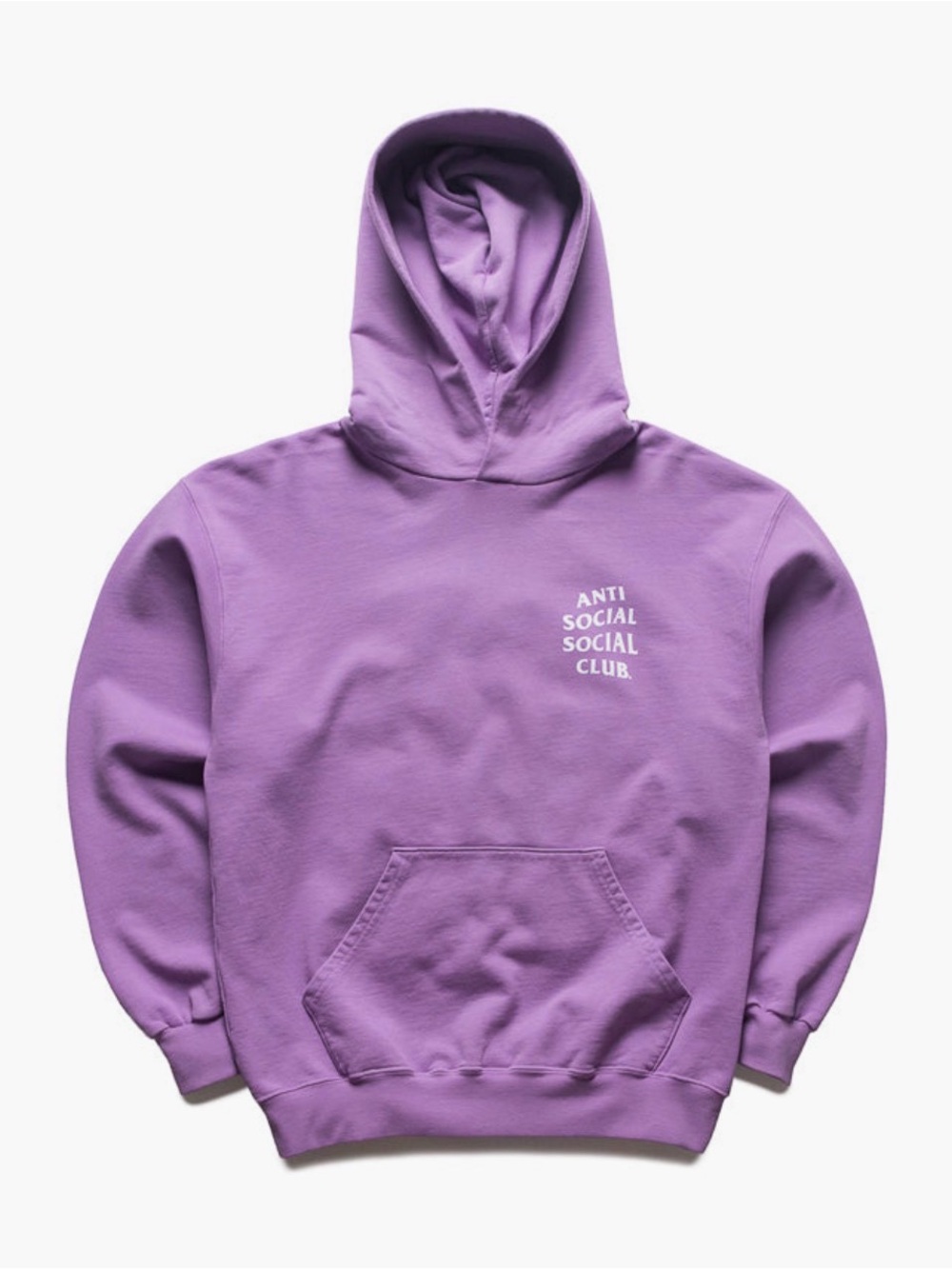 Anti Social Social Club Lavender Hoodie with White Logo